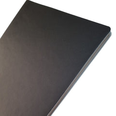 Acar Termo Deri Baskısız Esnek Kapaklı Yan Kenar Boyamalı 21*30 cm 128 Sayfa Dot(Noktalı) Planner Defter Siyah-Gri