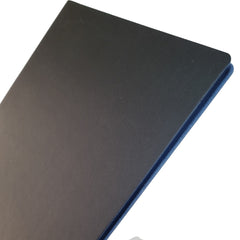 Acar Termo Deri Baskısız Esnek Kapaklı Yan Kenar Boyamalı 21*30 cm 128 Sayfa Dot(Noktalı) Planner Defter Siyah-Mavi