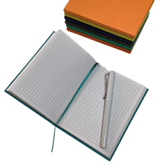 Acar Termo Deri Esnek Kapaklı 10,5*15 cm 160 Sayfa Kareli Defter Turkuaz