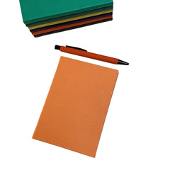 Acar Termo Deri Esnek Kapaklı 10,5*15 cm 160 Sayfa Kareli Defter Turuncu
