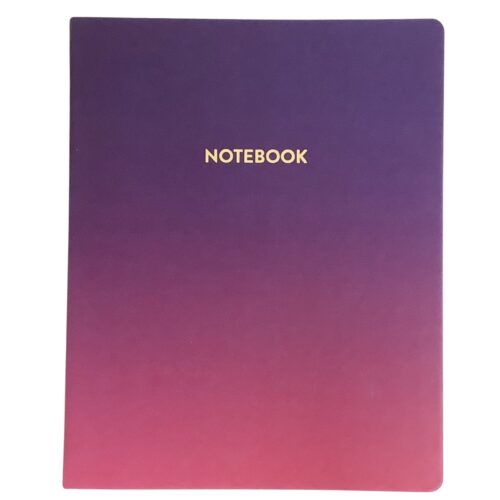 Degrade mor pembe 2025 çizgisiz defter ön